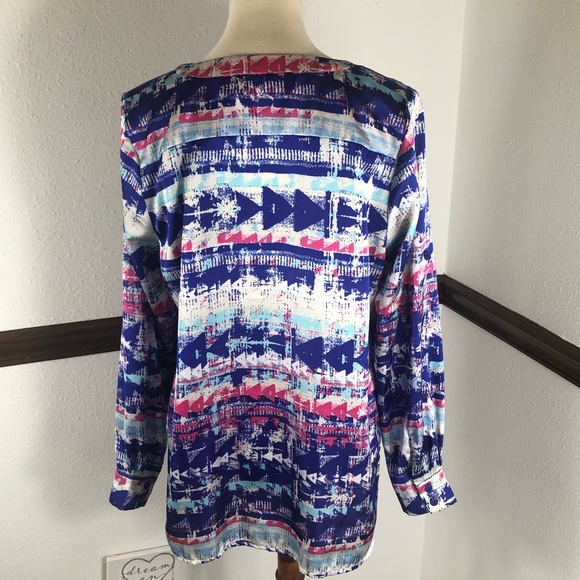 Belle Gray by Lisa Rinna tunic blouse size M - Picture 4 of 5